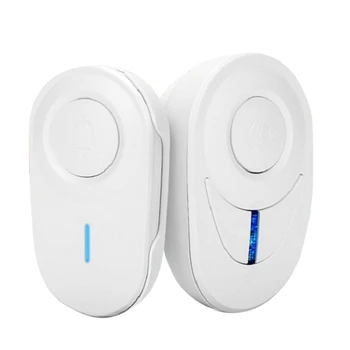 Belaidžio Ryšio Doorbell Namų Pagyvenusių žmonių Skambučių Priminimas Vandeniui Doorbell 100M Diapazonas Pagalbos iškvietimo Saugos Signalą Nustatyti ES Plug