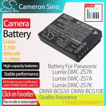 CameronSino Baterija Panasonic Lumix DMC-ZS7R DMC-ZS7A DMC-ZS7K DMC-ZS5K DMC-ZS5S DMC-ZS5A tinka Leica BP-DC fotoaparato baterijos
