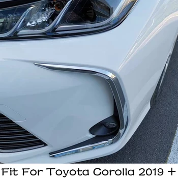 Chromas Bamperio Rūko Žibintai Foglight Lempos Dangtelio Apdaila Toyota Corolla 2019 2020 M. Anglies Pluošto Stiliaus Eksterjero Reikmenys