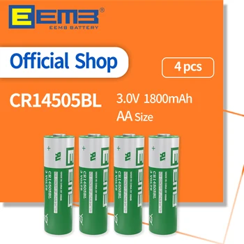 EEMB 4PCS 3.0 V AA Dydžio Baterija 1800mAh CR14505BL NE Įkraunama Ličio Baterija, Elektros Skaitiklis, Signalizacija, Langų Jutiklis