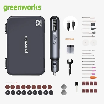 Greenworks USB Chargering Mini Šlifuoklis Belaidžius 80W 52pcs Šlifuoklis Rotaciniai Įrankiai Šlifavimo staklės, Pjovimo Medienos Pjaustymo ir Šlifavimo